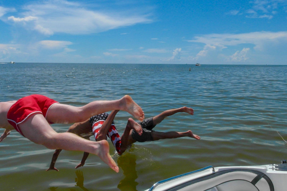 Schwimmen und Baden im Meer Florida
