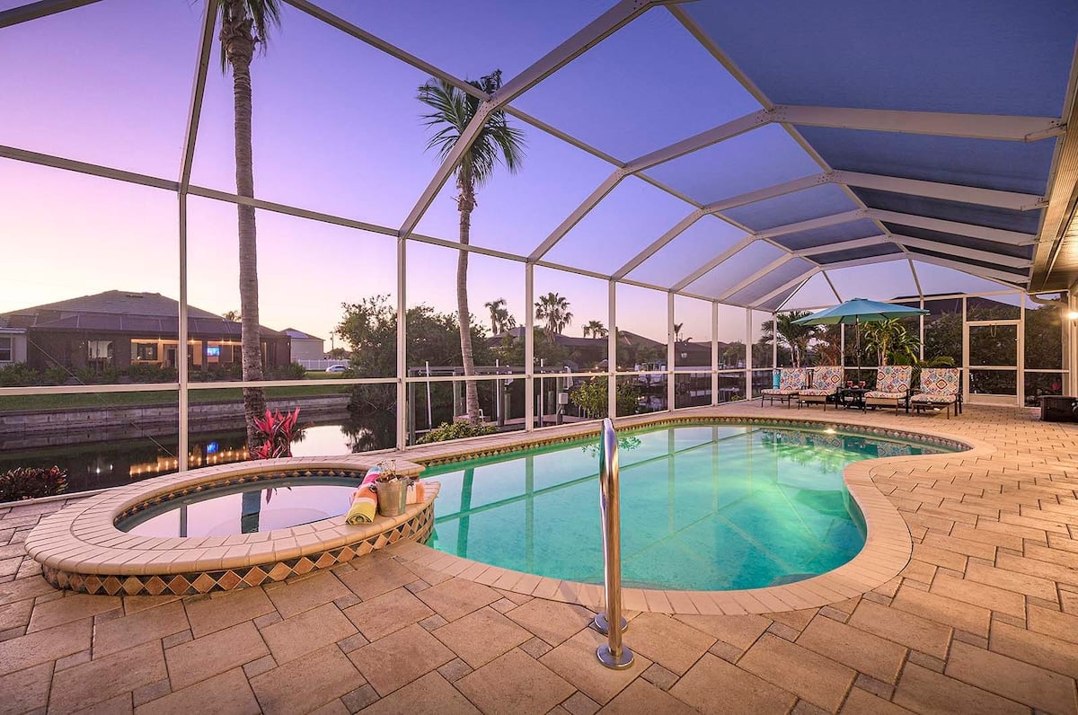 Ferienhaus Cape Coral Waterfront+Gulf Access, Pool+Whirlpool
