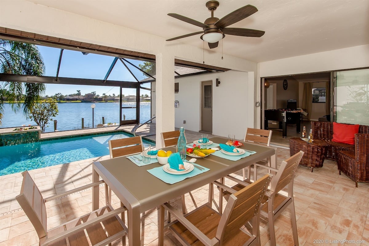 Ferienhaus Cape Coral Waterfront, Südlage, Salzwasser-Pool, Dock