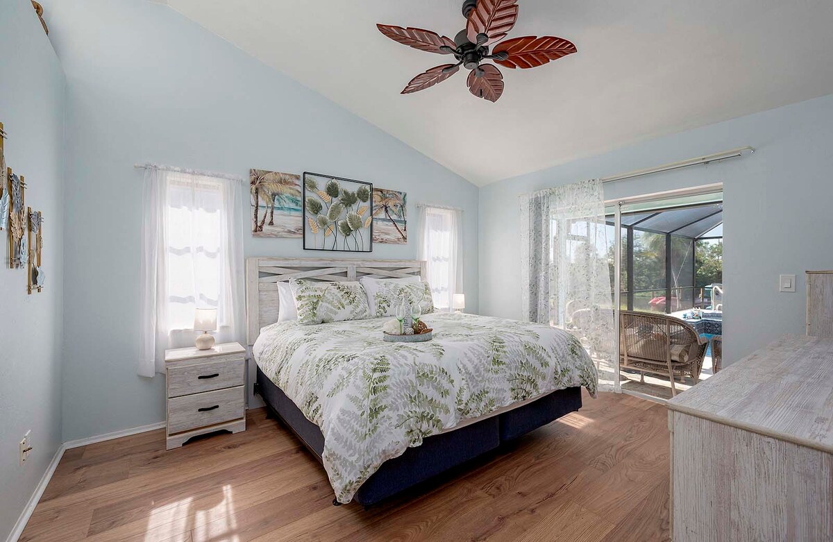 Suite mit Kingsize-Schlafzimmer und Zugang zur Terrasse