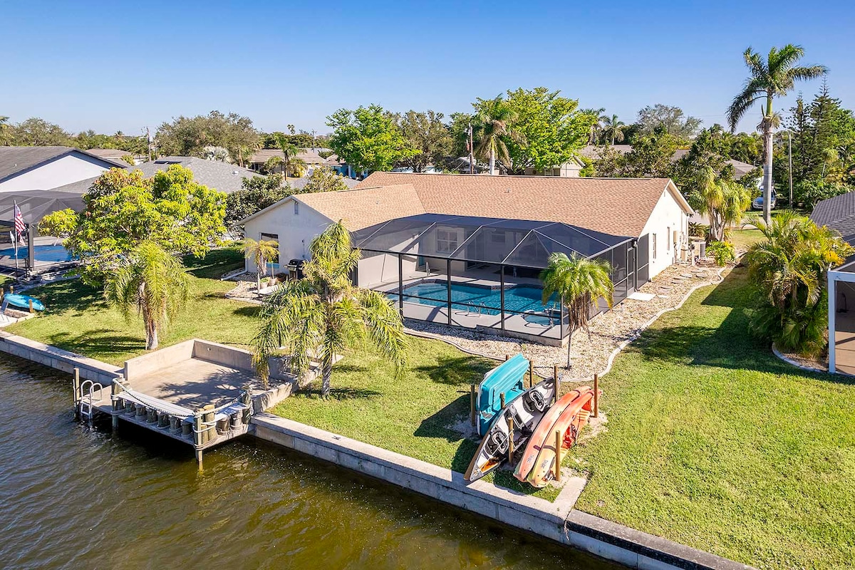 Luftaufnahme des Hinterhofs von Turtle Cay