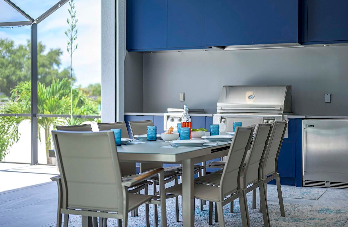 Der eingebaute Grill im Freien steht den Gästen nicht zur Verfügung