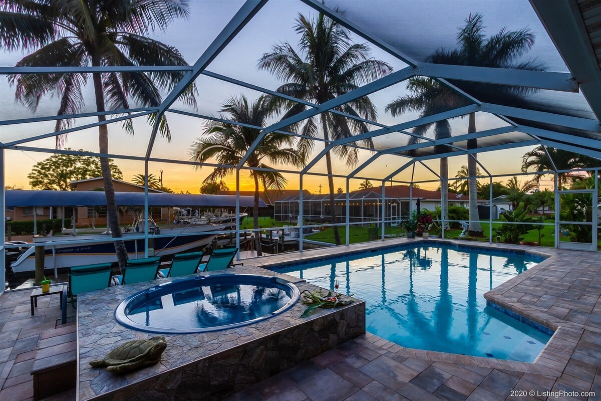 Ferienhaus Cape Coral Waterfront+Bootsdock+Kajaks+Sunset