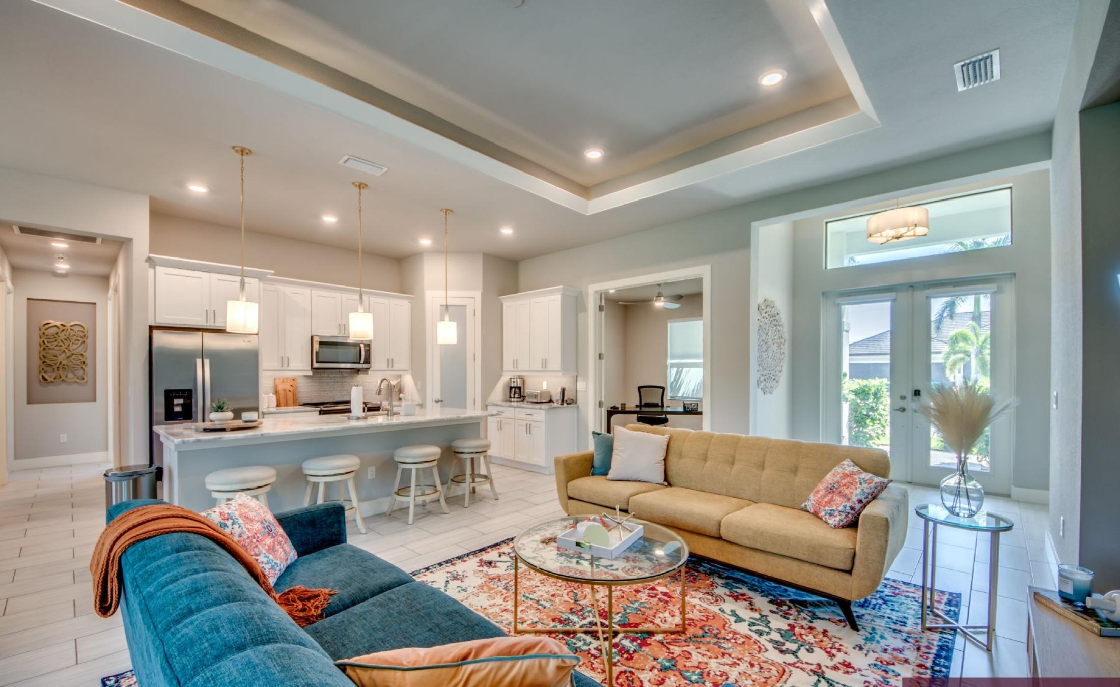 Wohn- und Wohlfühlbereich der Villa in Cape Coral, Florida.