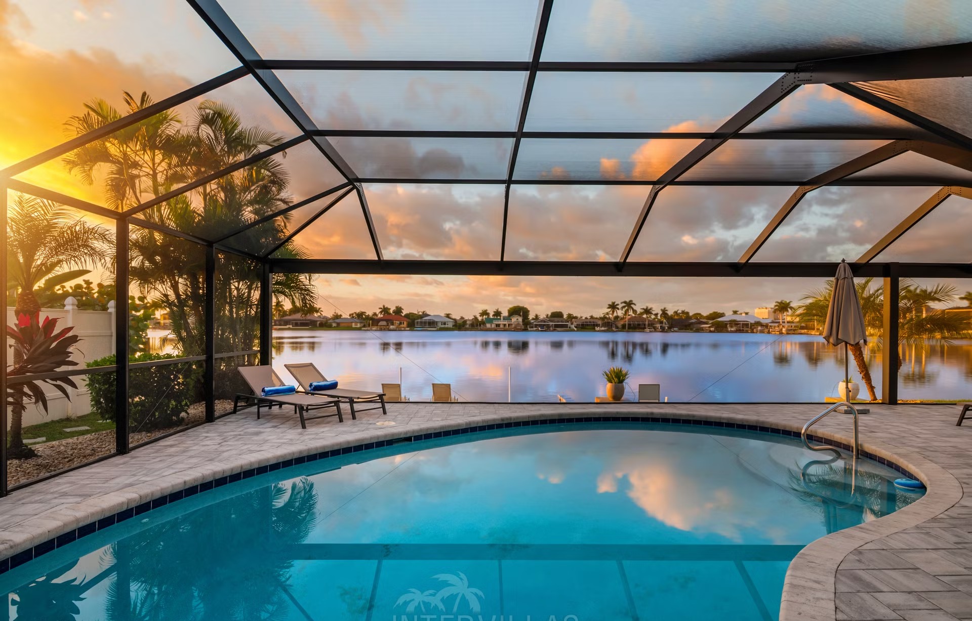 Ferienhaus Cape Coral, direkt am See, beheizter Pool+Kajak