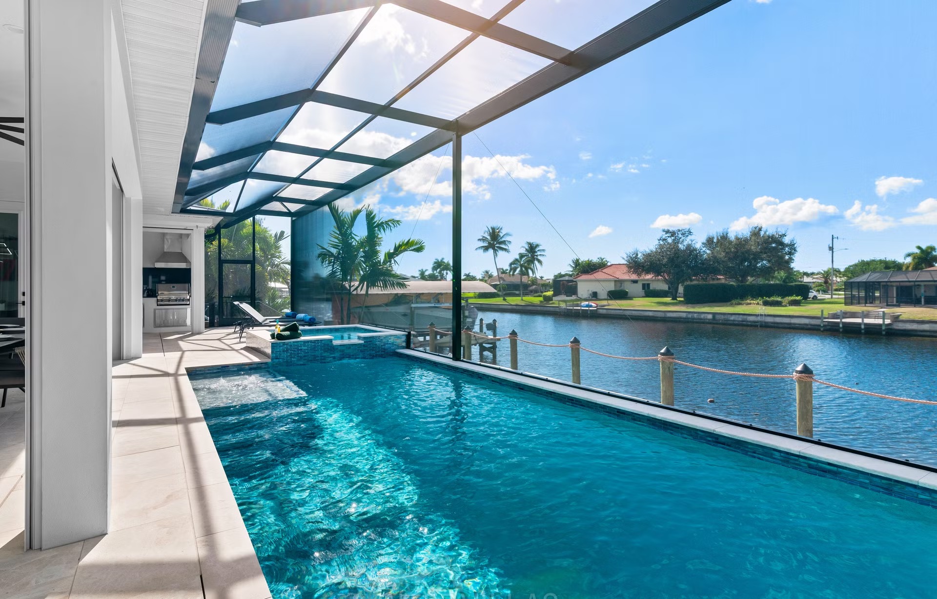 Ferienhaus Cape Coral Waterfront, Golf Zugang, Pool+Spa, Kajak