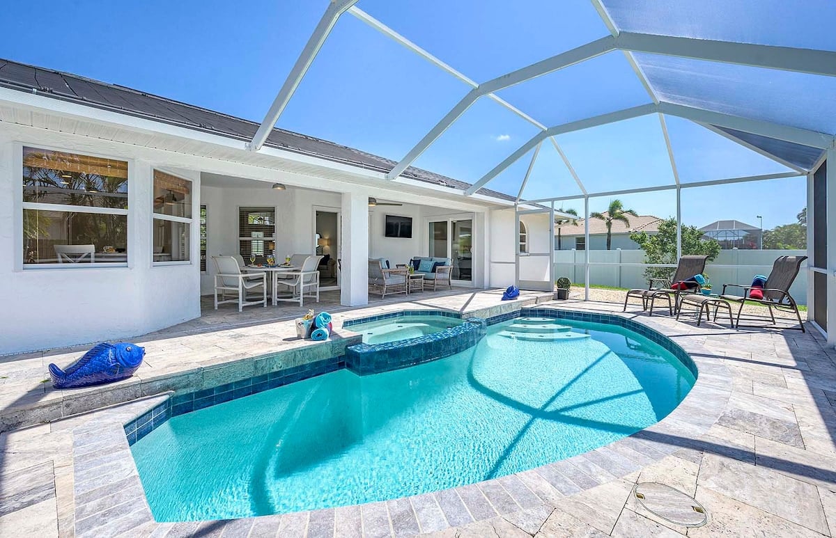 Ferienhaus Cape Coral Waterfront, Südausrichtung, Pool+Whirlpool