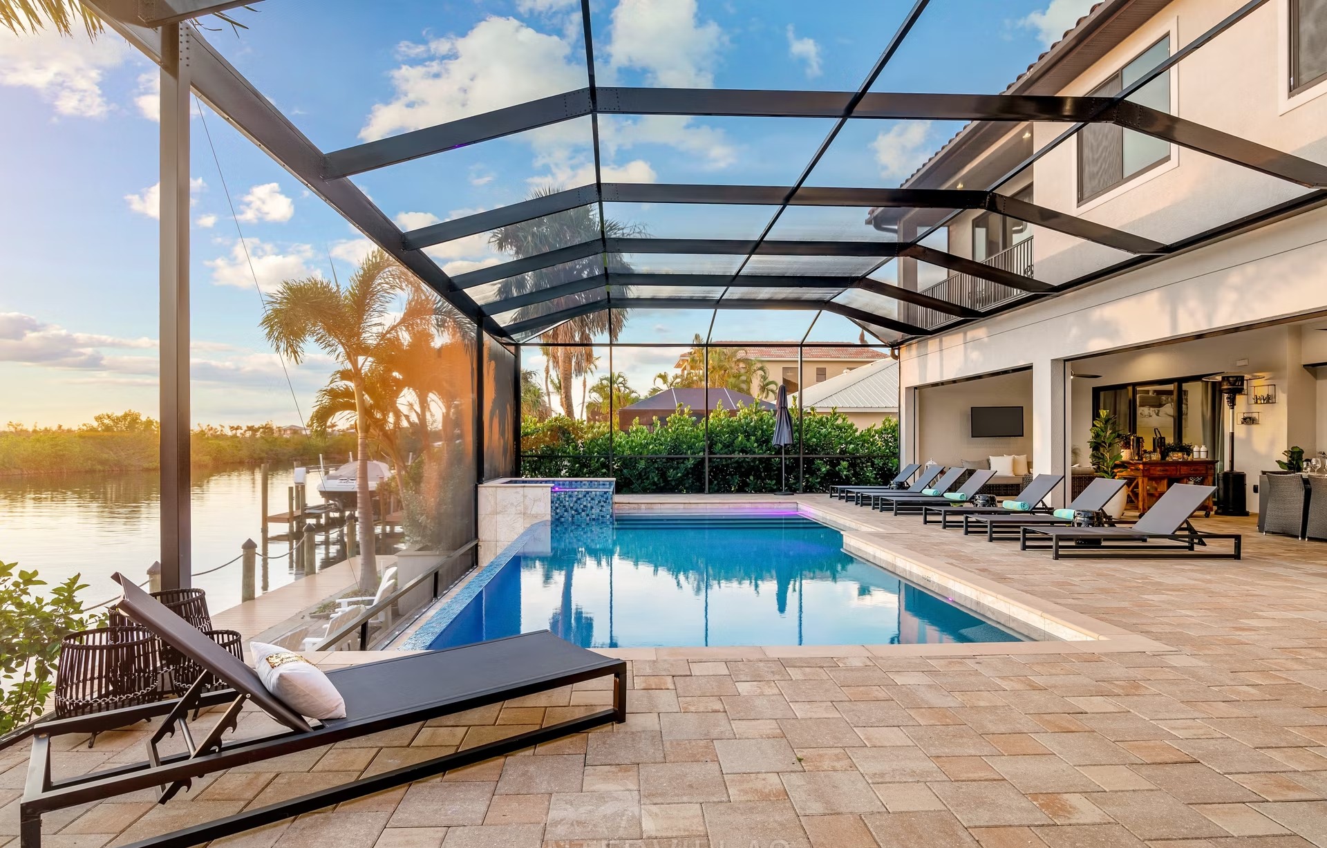 Ferienhaus Cape Coral, Salzwasser-Infinity-Pool+Spa, Kajaks