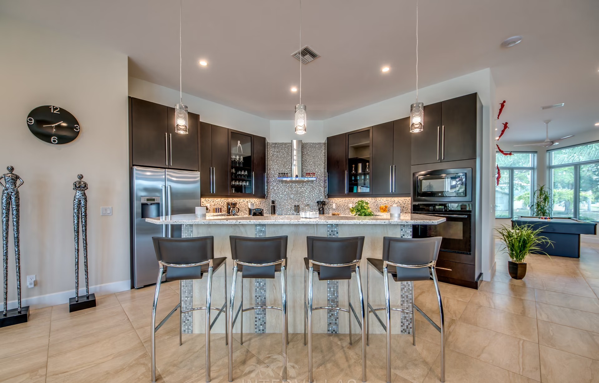 Bootsdock mit Tiki-Hut am Kanal (Gulf-Access).