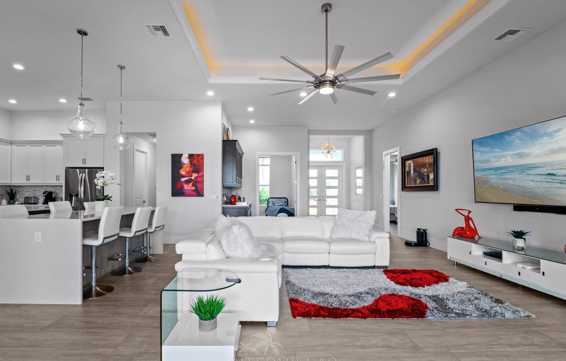 Bootsanleger am Kanal mit Gulf-Access vor der Villa.