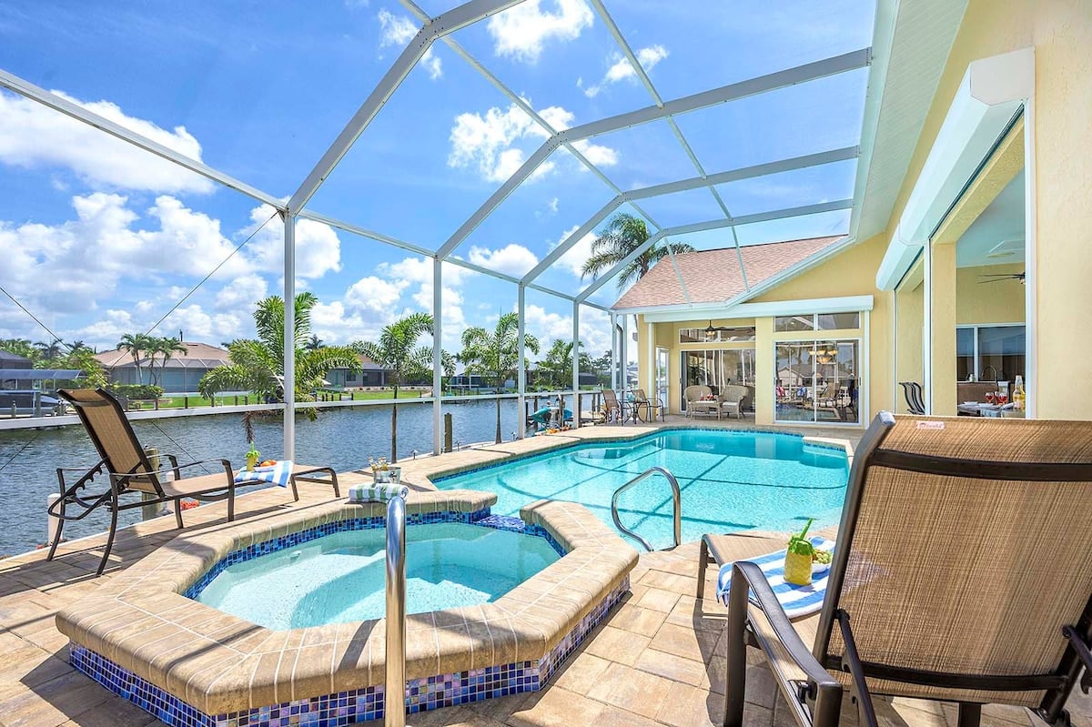 Ferienhaus Cape Coral Waterfront, Gulf Access+Pool+Whirlpool+Dock