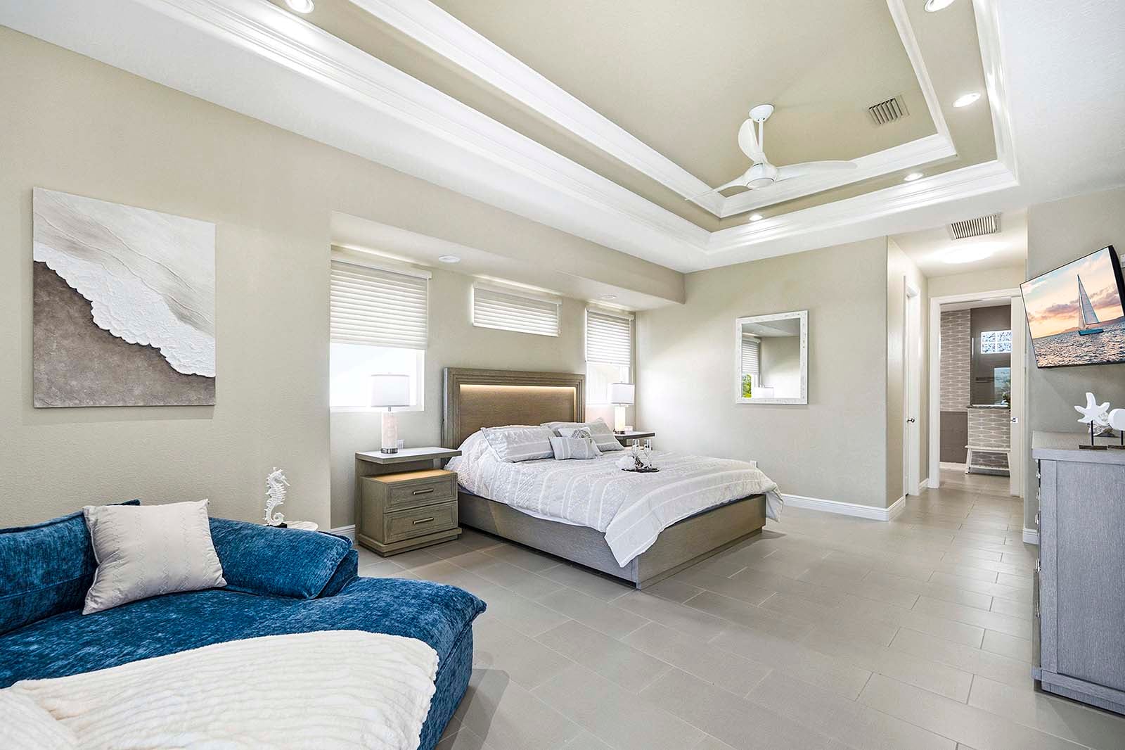 Hauptsuite mit Kingsize-Schlafzimmer und eigenem Bad