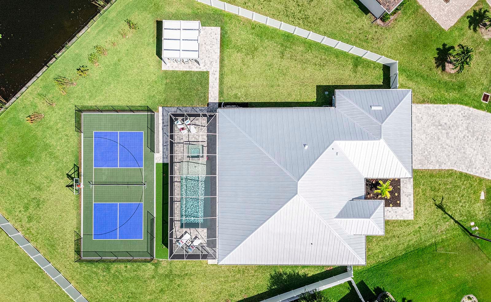 Luftaufnahme des Pickleball Palace