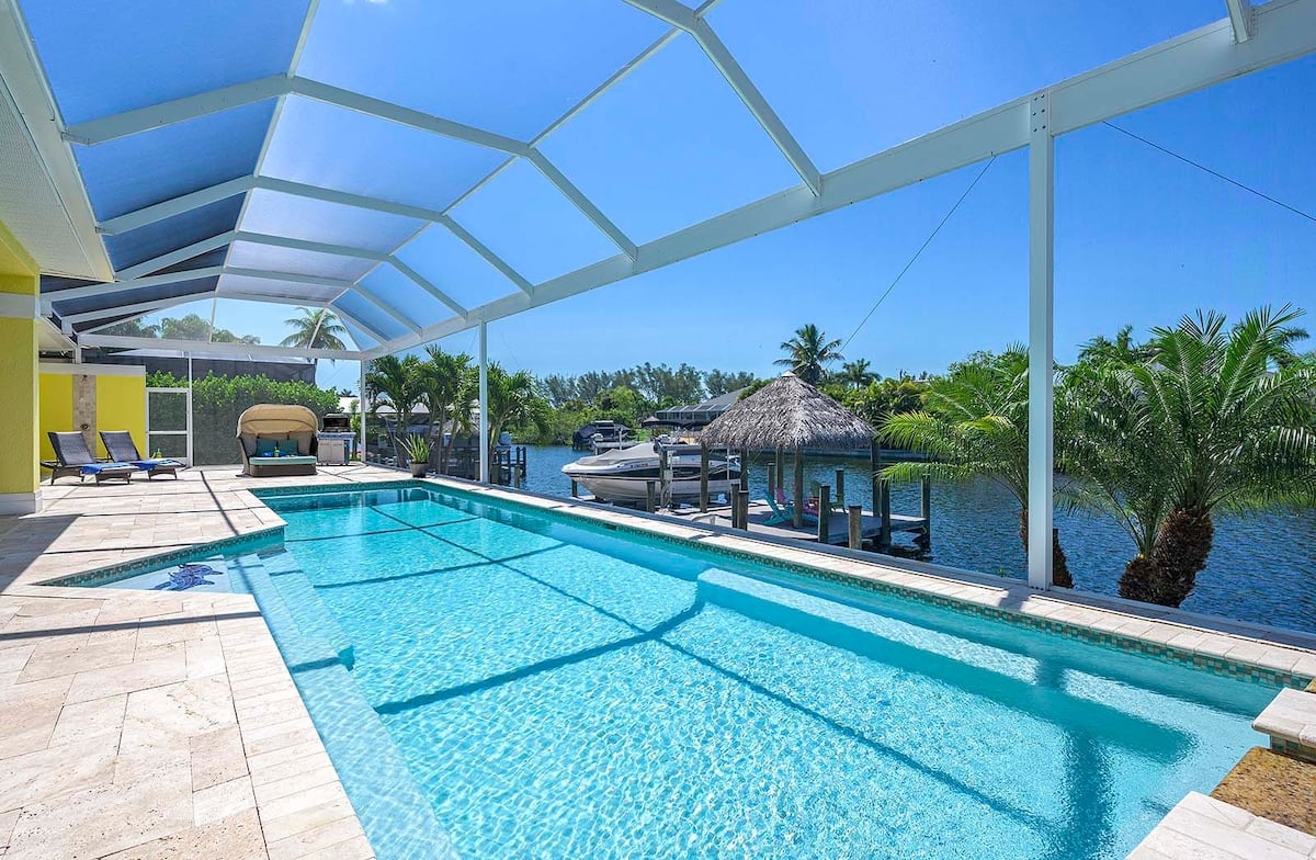 Waterfront Cape Coral, Gulf Access+Bootsdock, Salzwasser-Pool