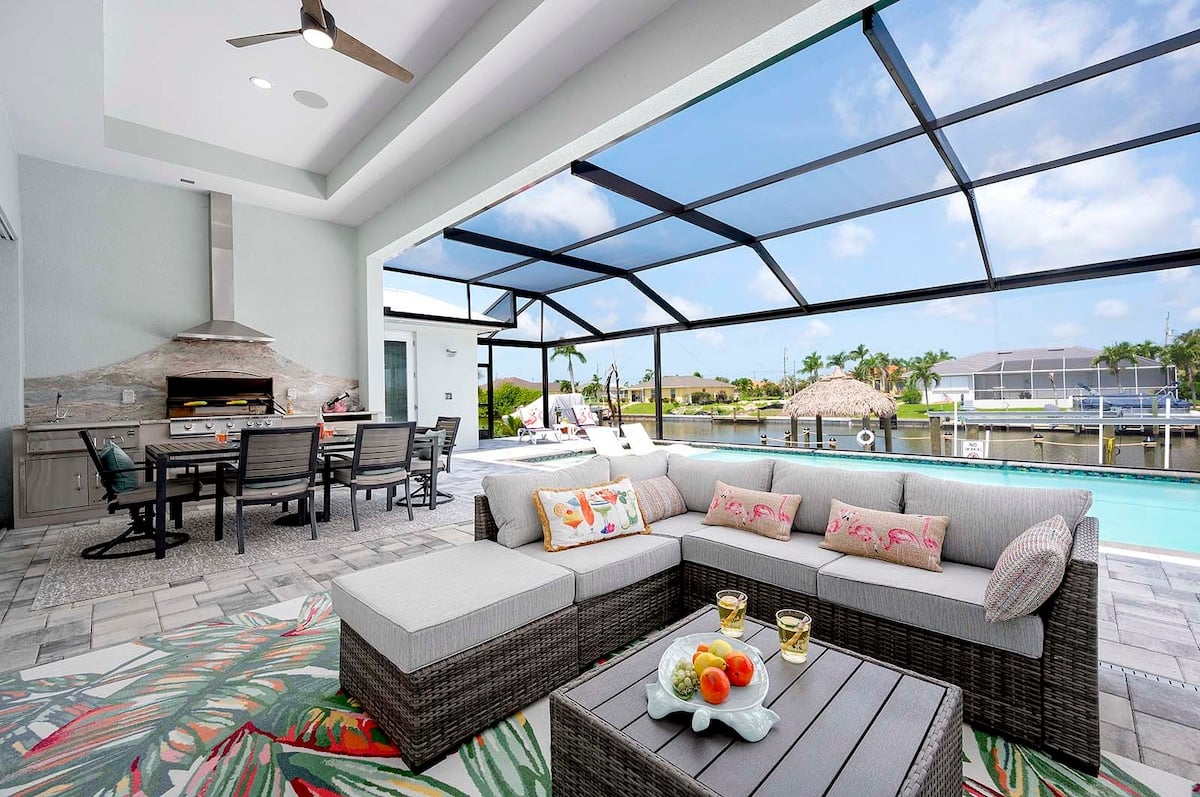 Ferienhaus Cape Coral Waterfront, Gulf Access, Dock+Kajak, 3 Bäder