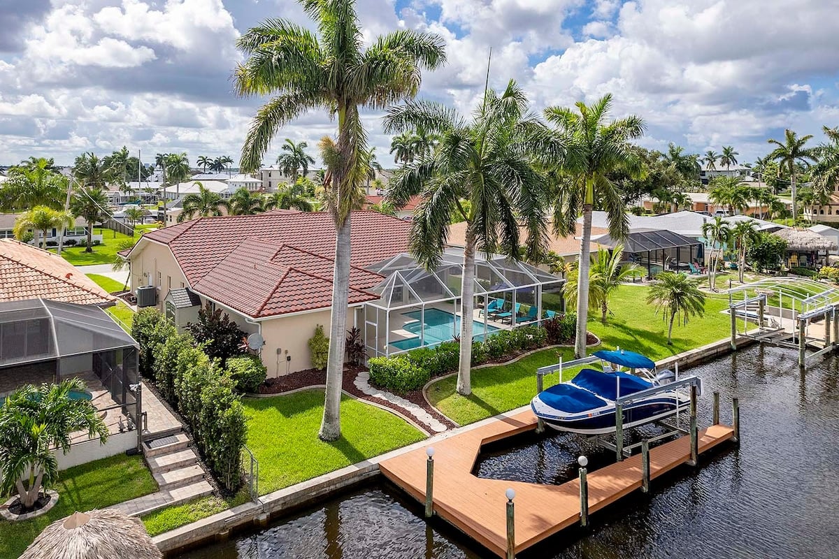 Ferienhaus Cape Coral Waterfront+Gulf Access, West-Pool, Dock