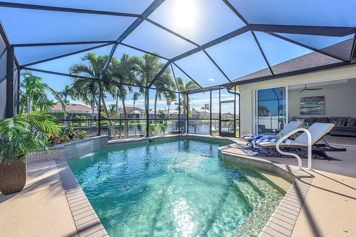 Ferienhaus Cape Coral Waterfront+Gulf Access, Dock+Kajak+BBQ