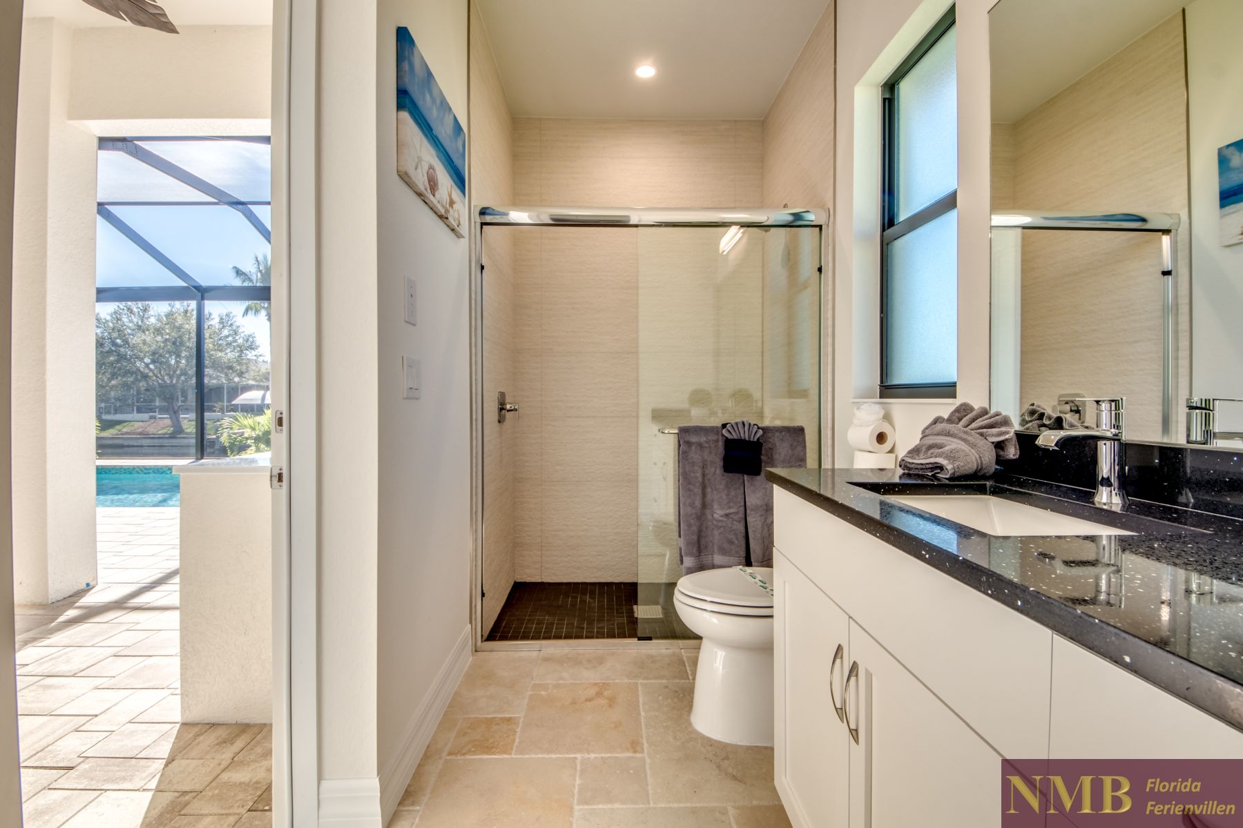 Ferienhaus Cape Coral Genesis 47 Guest Suite Pool Bathroom